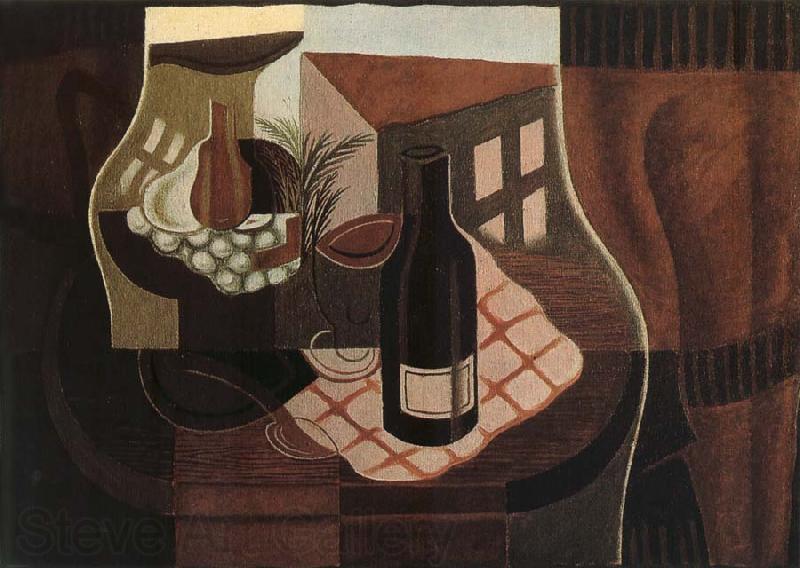 Juan Gris The small round table in front of Window France oil painting art